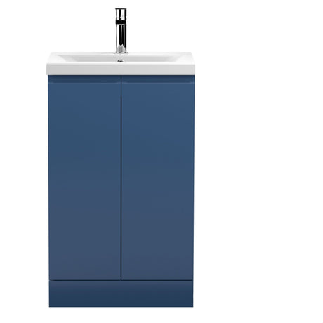 [BFRA307A] Mavesyn Contemporary 2 Door Floor Standing Vanity Unit with Mid-Edge Basin - Choice of Size and Colour - Cutout