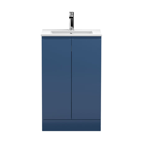 [BFRA307B] Mavesyn Contemporary 2 Door Floor Standing Vanity Unit with Minimalist Basin - Choice of Size and Colour - Cutout