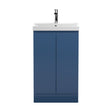 [BFRA307D] Mavesyn Contemporary 2 Door Floor Standing Vanity Unit with Thin Edge Basin, Dark Blue, 500mm - Cutout
