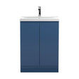 [BFRA308A] Mavesyn Contemporary 2 Door Floor Standing Vanity Unit with Mid-Edge Basin, Dark Blue, 600mm - Cutout