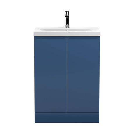 [BFRA308A] Mavesyn Contemporary 2 Door Floor Standing Vanity Unit with Mid-Edge Basin - Choice of Size and Colour - Cutout