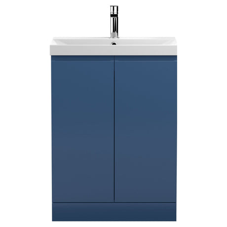 [BFRA308D] Mavesyn Contemporary Floor Standing 2 Door Vanity Basin Unit with Thin-Edge Basin, Choice of Size and Colour - Cutout