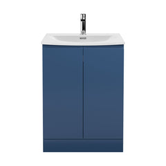 [BFRA308G] Mavesyn Contemporary 2 Door Floor Standing Vanity Unit with Curved Basin - Choice of Size and Colour - Cutout