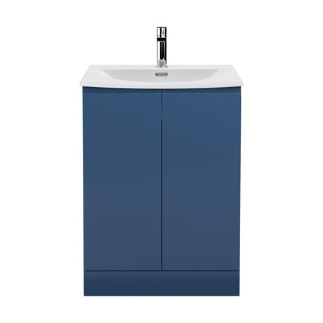[BFRA308G] Mavesyn Contemporary 2 Door Floor Standing Vanity Unit with Curved Basin - Choice of Size and Colour - Cutout
