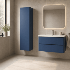 [BFRA362] Mavesyn Contemporary 1 Soft Close Door Wall Hung Tall Storage Unit, 400mm, Choice of Colour