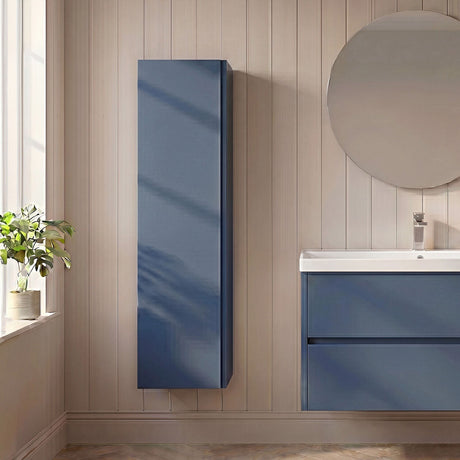 [BFRA362] Mavesyn Contemporary 1 Soft Close Door Wall Hung Tall Storage Unit, 400mm, Choice of Colour - Silo