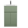 [BFRA801B] Mavesyn Contemporary 2 Door 1 Drawer Floor Standing Vanity Unit with Minimalist Basin - Choice of Size and Colour - Cutout