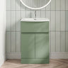 [BFRA801G] Mavesyn Contemporary 2 Door 1 Drawer Floor Standing Vanity Unit with Curved Basin - Choice of Size and Colour - Silo