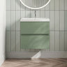 [BFRA802A] Mavesyn Contemporary 2 Drawer Wall Hung Vanity Unit with Mid-Edge Basin - Choice of Size and Colour - Silo