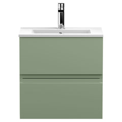 [BFRA802B] Mavesyn Contemporary 2 Drawer Wall Hung Vanity Unit with Minimalist Basin - Choice of Size and Colour - Cutout
