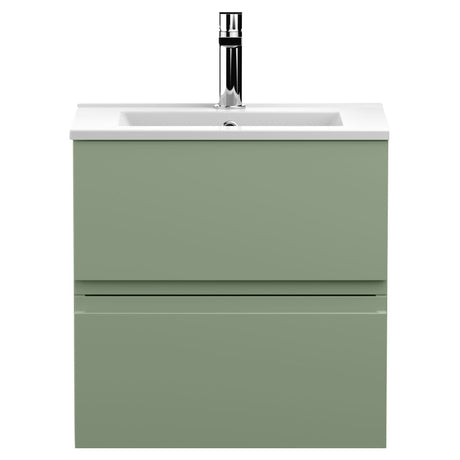 [BFRA802B] Mavesyn Contemporary 2 Drawer Wall Hung Vanity Unit with Minimalist Basin - Choice of Size and Colour - Cutout