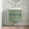 [BFRA802D] Mavesyn Contemporary 2 Drawer Wall Hung Vanity Unit with Thin Edge Basin - Choice of Size and Colour - Silo
