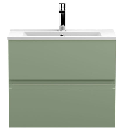 [BFRA804B] Mavesyn Contemporary 2 Drawer Wall Hung Vanity Unit with Minimalist Basin - Choice of Size and Colour - Cutout