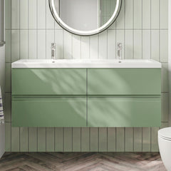 [BFRA804C] Mavesyn Contemporary 4 Drawer Wall Hung Vanity Unit with Basin - Choice of Colour - Silo