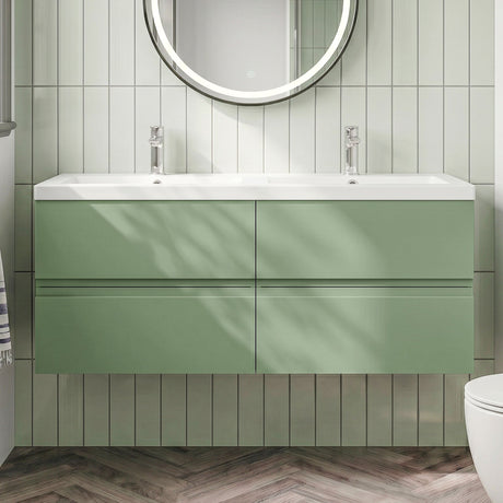[BFRA804C] Mavesyn Contemporary 4 Drawer Wall Hung Vanity Unit with Basin - Choice of Colour - Silo