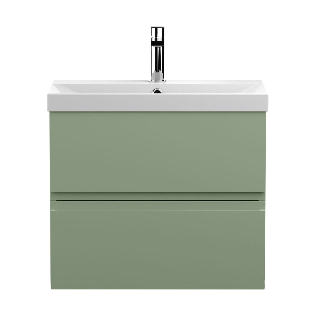 [BFRA804D] Mavesyn Contemporary 2 Drawer Wall Hung Vanity Unit with Thin Edge Basin - Choice of Size and Colour - Cutout