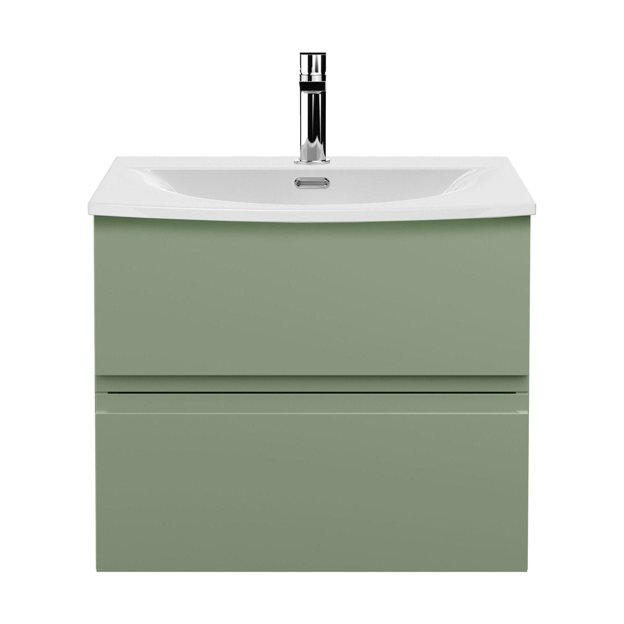 [BFRA804G] Mavesyn Contemporary 2 Drawer Wall Hung Vanity Unit with Curved Basin - Choice of Size and Colour - Cutout