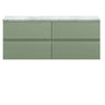 [BFRA804LBG2] Mavesyn Contemporary 4 Drawer Wall Hung Vanity Unit with Laminate Worktop - Choice of Colour - Cutout