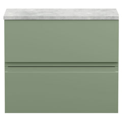 [BFRA804LBG] Mavesyn Contemporary 2 Drawer Wall Hung Vanity Unit with Laminate Worktop - Choice of Size and Colour - Cutout