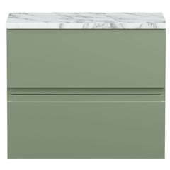 [BFRA804LCM] Mavesyn Contemporary 2 Drawer Wall Hung Vanity Unit with Laminate Worktop - Choice of Size and Colour - Cutout