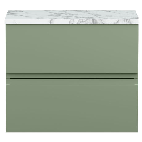 [BFRA804LCM] Mavesyn Contemporary 2 Drawer Wall Hung Vanity Unit with Laminate Worktop - Choice of Size and Colour - Cutout