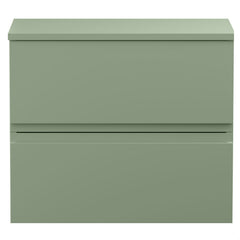 [BFRA804W] Mavesyn Contemporary 2 Drawer Wall Hung Vanity Unit with Worktop - Choice of Size and Colour - Cutout