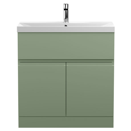 [BFRA805D] Mavesyn Contemporary 2 Door 1 Drawer Floor Standing Vanity Unit with Thin Edge Basin - Choice of Size and Colour - Cutout