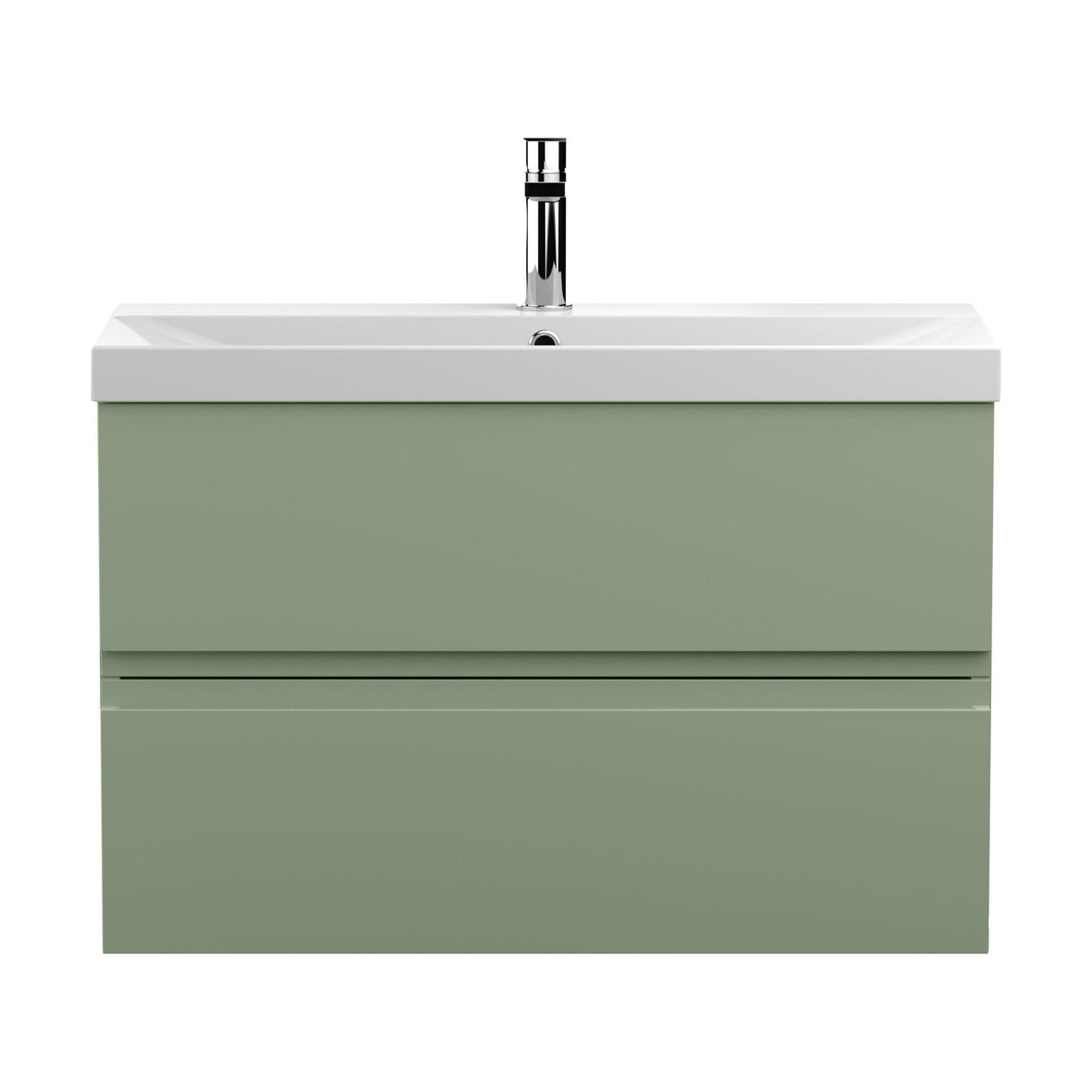 [BFRA806D] Mavesyn Contemporary 2 Drawer Wall Hung Vanity Unit with Thin Edge Basin - Choice of Size and Colour - Cutout