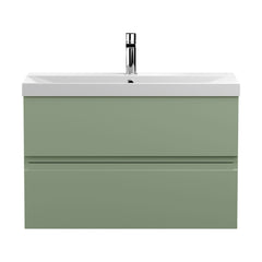 [BFRA806D] Mavesyn Contemporary 2 Drawer Wall Hung Vanity Unit with Thin Edge Basin - Choice of Size and Colour - Cutout
