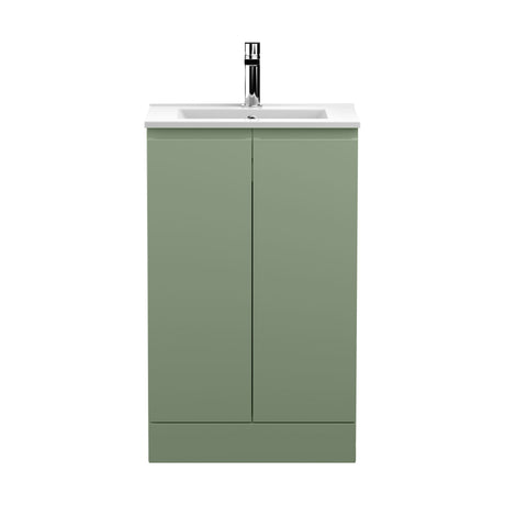 [BFRA807B] Mavesyn Contemporary 2 Door Floor Standing Vanity Unit with Minimalist Basin - Choice of Size and Colour - Cutout