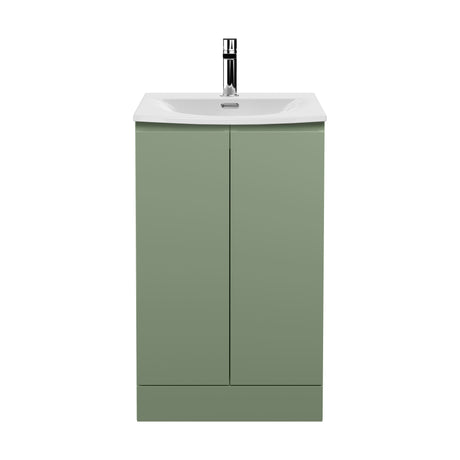 [BFRA807G] Mavesyn Contemporary 2 Door Floor Standing Vanity Unit with Curved Basin - Choice of Size and Colour - Cutout