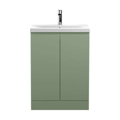 [BFRA808A] Mavesyn Contemporary 2 Door Floor Standing Vanity Unit with Mid-Edge Basin - Choice of Size and Colour - Cutout