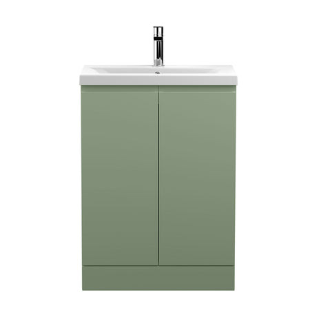 [BFRA808A] Mavesyn Contemporary 2 Door Floor Standing Vanity Unit with Mid-Edge Basin - Choice of Size and Colour - Cutout