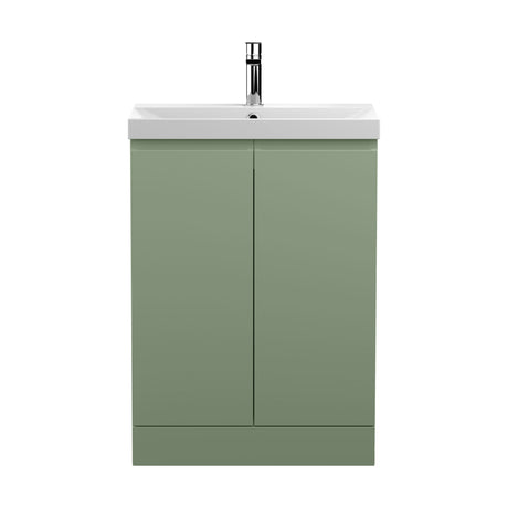[BFRA808D] Mavesyn Contemporary Floor Standing 2 Door Vanity Basin Unit with Thin-Edge Basin, Choice of Size and Colour - Cutout