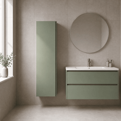 [BFRA862] Mavesyn Contemporary 1 Soft Close Door Wall Hung Tall Storage Unit, 400mm, Choice of Colour
