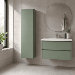 [BFRA862] Mavesyn Contemporary 1 Soft Close Door Wall Hung Tall Storage Unit, 400mm, Choice of Colour