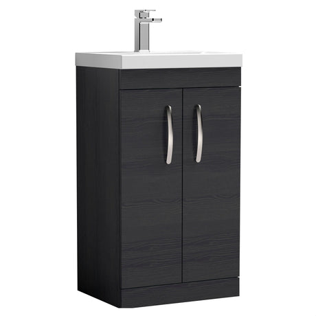 [BFRI005D] Millwich Contemporary 2 Door Floor Standing Vanity Unit with Thin Edge Basin - Choice of Size and Colour - Cutout