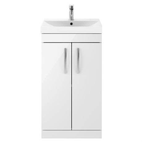 [BFRI006D] Millwich Contemporary 2 Door Floor Standing Vanity Unit with Thin Edge Basin - Choice of Size and Colour - Cutout