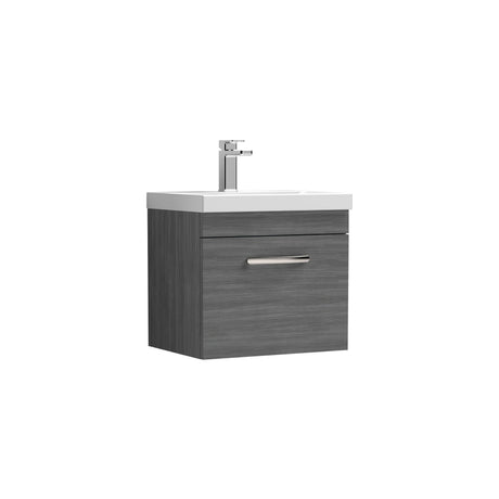 [BFRI011D] Millwich Contemporary 1 Drawer Wall Hung Vanity Unit with Thin Edge Basin - Choice of Size and Colour - Cutout