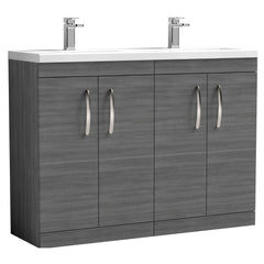 [BFRI025F] Millwich Contemporary 4 Door Floor Standing Vanity Unit with Basin - Choice of Colour - Cutout