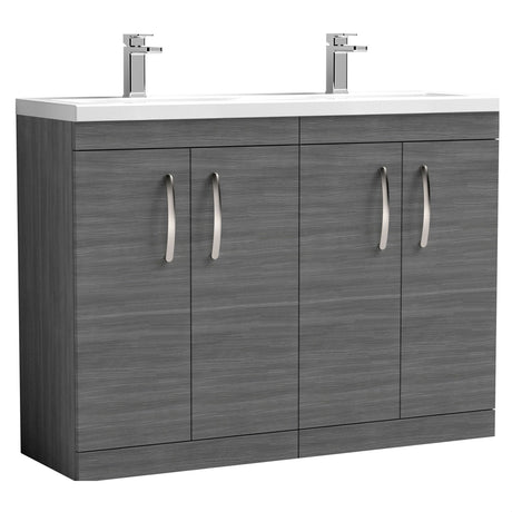 [BFRI025F] Millwich Contemporary 4 Door Floor Standing Vanity Unit with Basin - Choice of Colour - Cutout