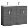 [BFRI025F] Millwich Contemporary 4 Door Floor Standing Vanity Unit with Basin - Choice of Colour - Cutout