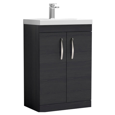 [BFRI026D] Millwich Contemporary 2 Door Floor Standing Vanity Unit with Thin Edge Basin - Choice of Size and Colour - Cutout