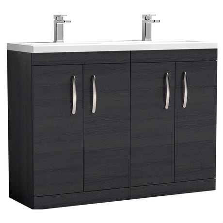 [BFRI026F] Millwich Contemporary 4 Door Floor Standing Vanity Unit with Basin - Choice of Colour - Cutout