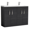 [BFRI026F] Millwich Contemporary 4 Door Floor Standing Vanity Unit with Basin - Choice of Colour - Cutout