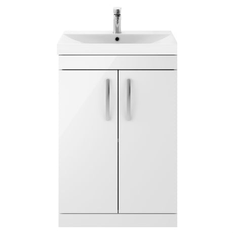 [BFRI027D] Millwich Contemporary 2 Door Floor Standing Vanity Unit with Thin Edge Basin - Choice of Size and Colour - Cutout