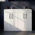 [BFRI027F] Millwich Contemporary 4 Door Floor Standing Vanity Unit with Basin - Choice of Colour - Silo