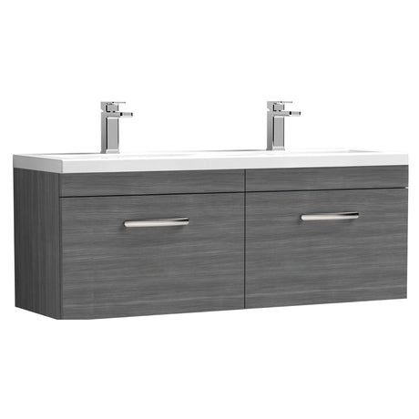 [BFRI039F] Millwich Contemporary 2 Drawer Wall Hung Vanity Unit with Basin - Choice of Colour - Cutout