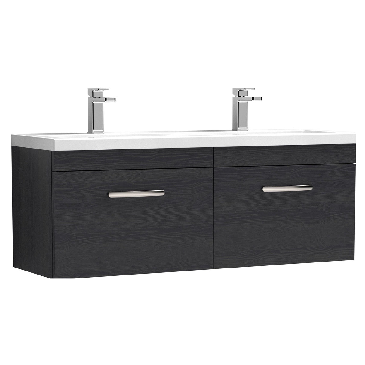 [BFRI040F] Millwich Contemporary 2 Drawer Wall Hung Vanity Unit with Basin - Choice of Colour - Cutout