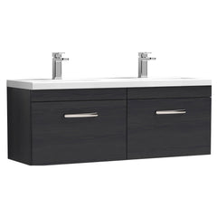 [BFRI040F] Millwich Contemporary 2 Drawer Wall Hung Vanity Unit with Basin - Choice of Colour - Cutout